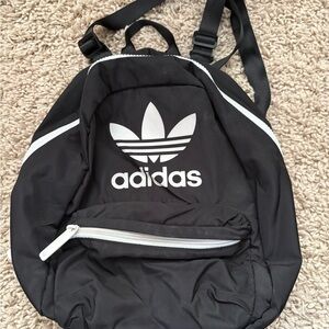 Adidas Black and White Trefoil Backpack